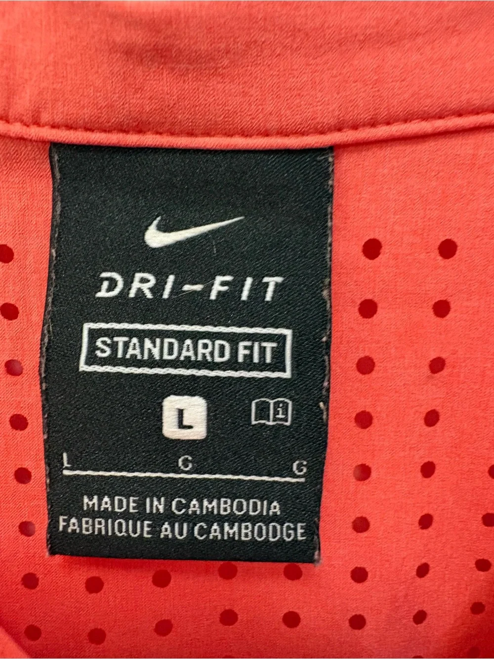 Nike Dri-Fit Flex Ace Sleeveless Golf Polo. Size Large. Coral color